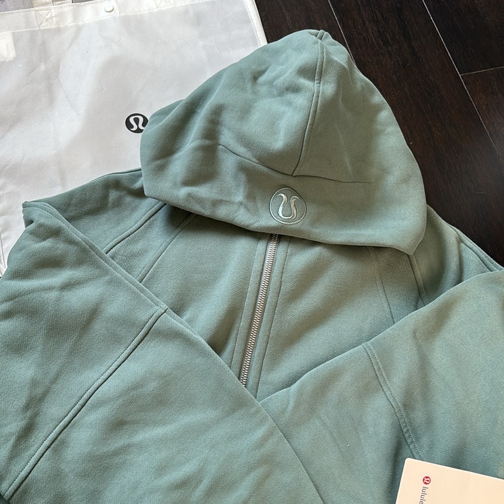 LULULEMON SCUBA OVERSIZED FULL ZIP SCUBA IN TIDEWATER TEAL SZ M/L NWT - Picture 2 of 11